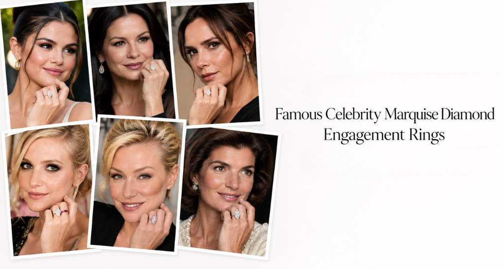 Famous Celebrity Marquise Diamond Engagement Rings