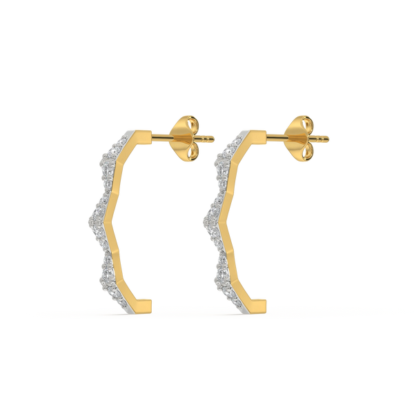 Radiance Edge Lab Grown Diamond Earrings - Lukson