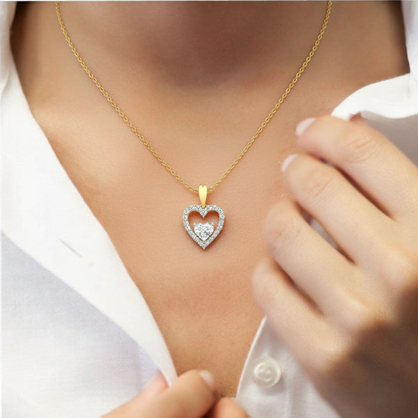 Twinkle Heart - Pure Gold Lab Diamond Pendant
