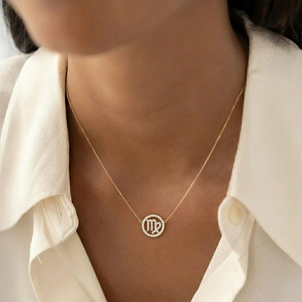 Lukson Virgo Aura Lab Grown Diamond Necklace in India