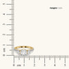Past, Present, Future Ring - Dimension show on scale