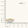 Princess Trilogy - Pure Gold Lab Diamond Three Stone Ring