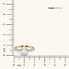 Butterfly Solitaire Pure Gold Lab Diamond Engagement Ring - Measure on scale
