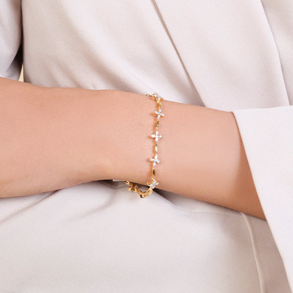 Golden Spring - Lab Grown Diamond Tennis Bracelet - Lukson