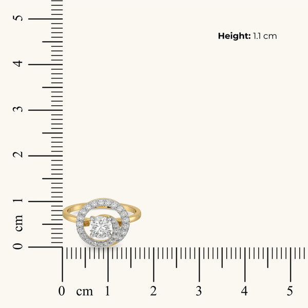 Elegant Swirl - Pure Gold Lab Diamond Promise Ring