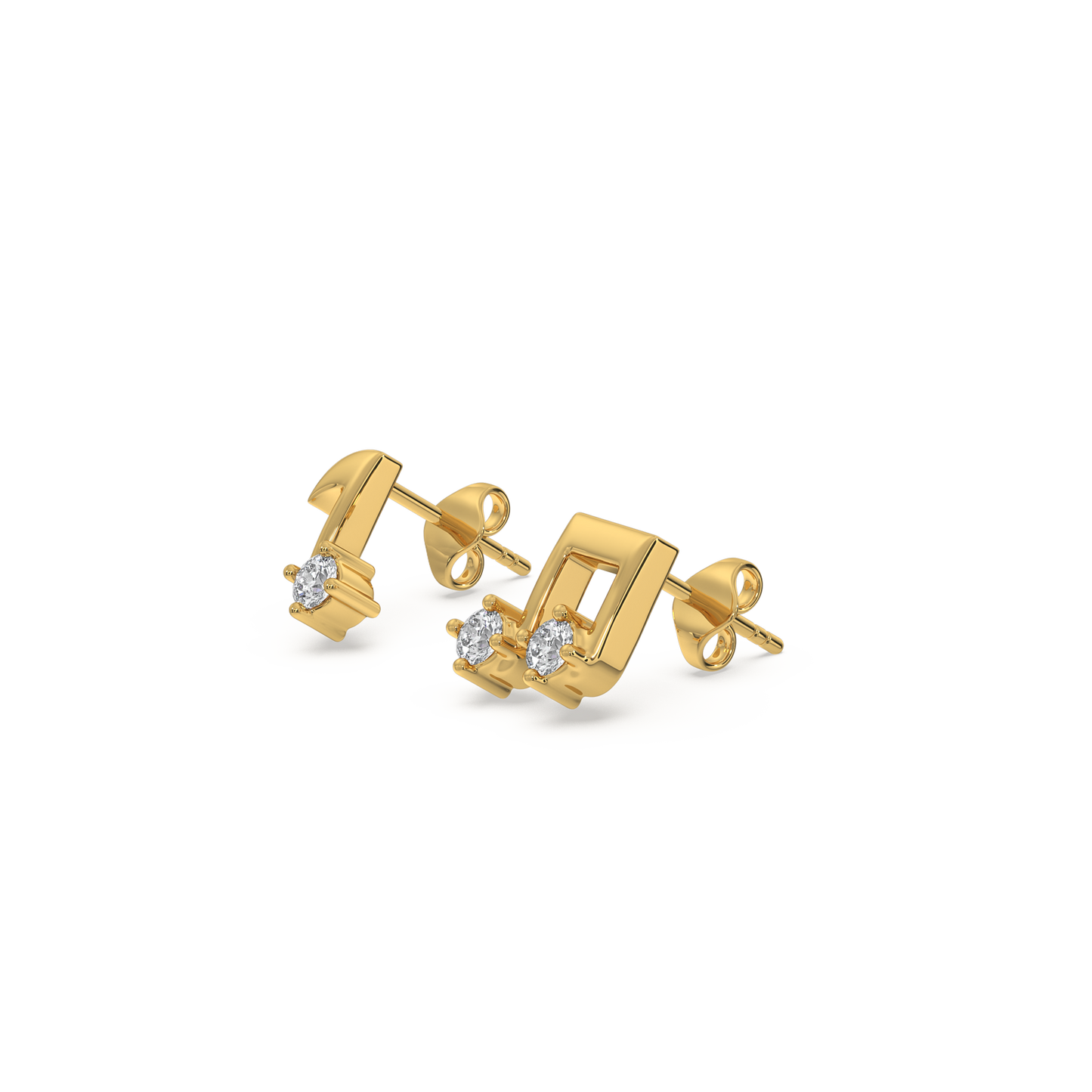 Harmony Beam - Lab Diamond Stud Earrings