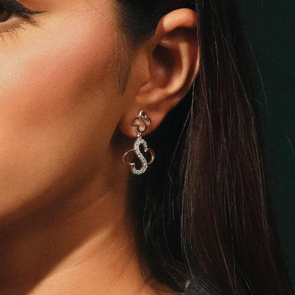 Clover S-Drops - Lab Diamond Earrings