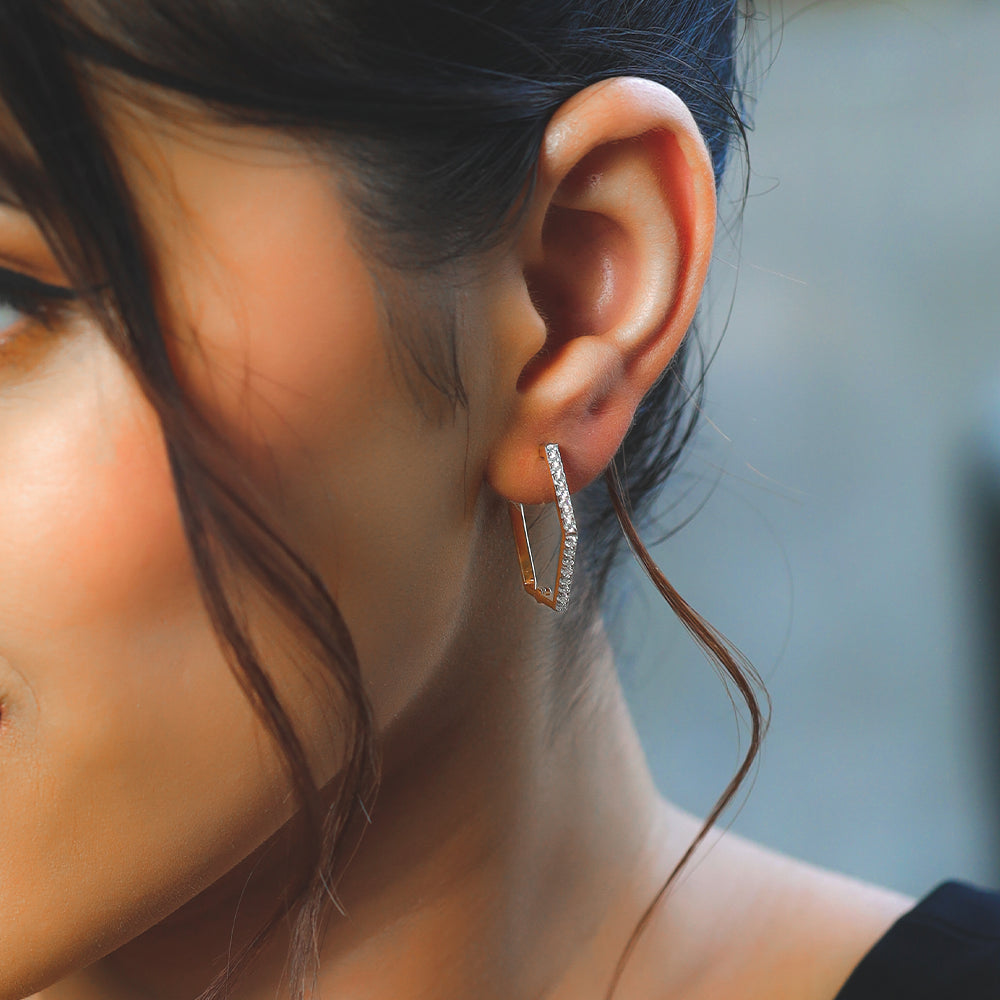 Classic Huggies - Lab Diamond  Earrings