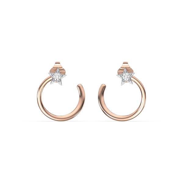 Buy Star Rose Lab Grown Diamond Earrings for Women - Lukson
