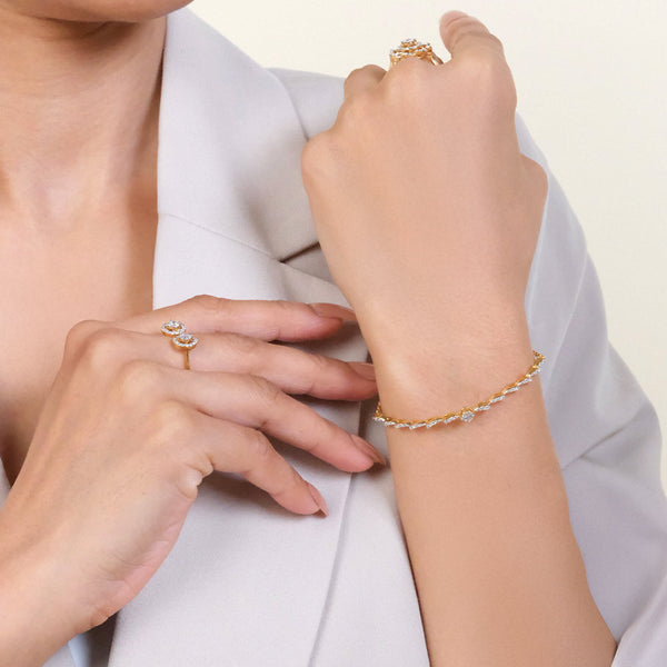 Stellar Shine – Lab Grown Diamond Solitaire Bracelet for Women - Lukson