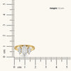 Timeless Trinity Pure Gold Lab Diamond Engagement Ring