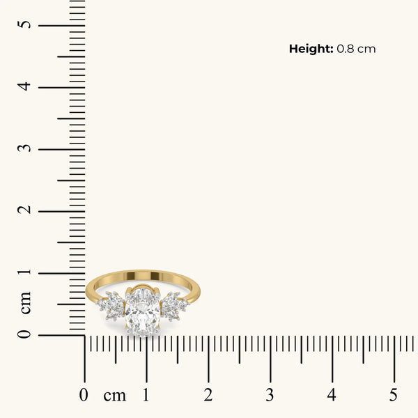 Enchanted Oval - Pure Gold Lab Diamond Promise Ring