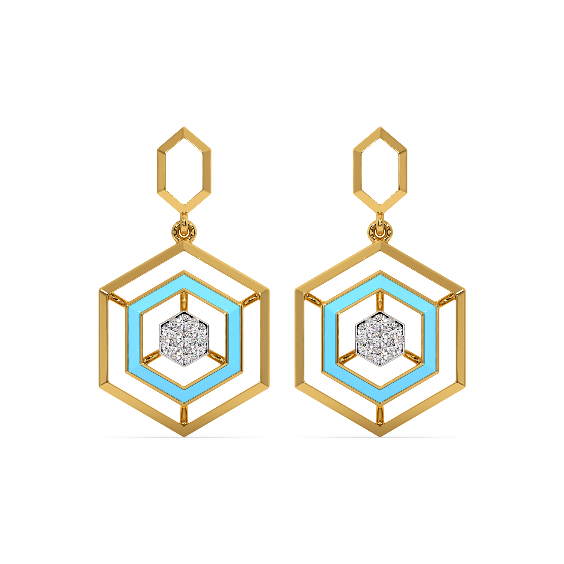 Hexa Glam - Lab Diamond Drop Earrings
