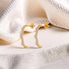 Lab grown diamond gold hoops earrings - Lukson