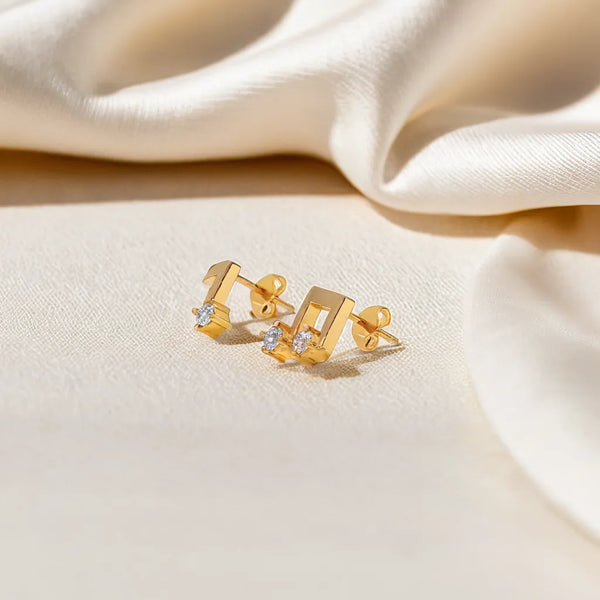 Lukson Harmony Beam Lab Grown Diamond Earrings for Women