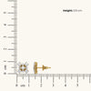 Open MeshPure Gold Lab Diamond Stud Earrings