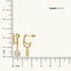 Draped in Gold Swing - Pure Gold Lab Diamond Hoop Earrings