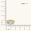 Majestic Triple Crown Pure Gold Lab Diamond Solitaire Ring