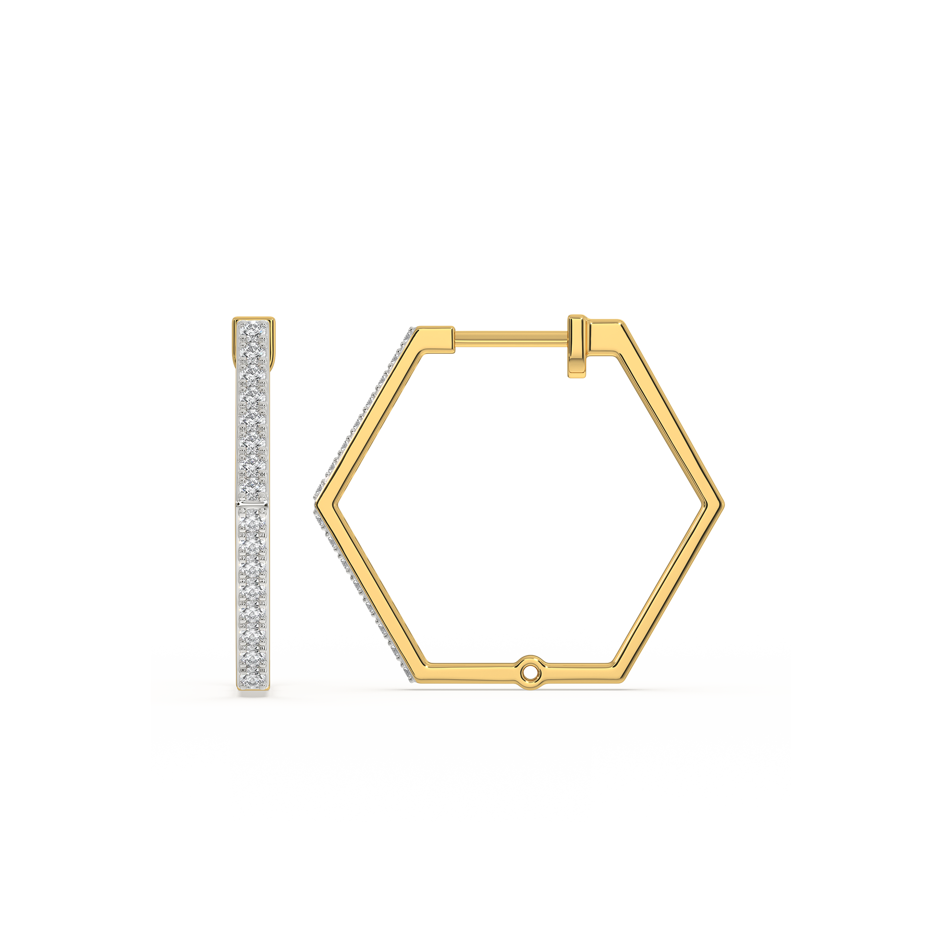 Classic Huggies - Lab Diamond  Earrings