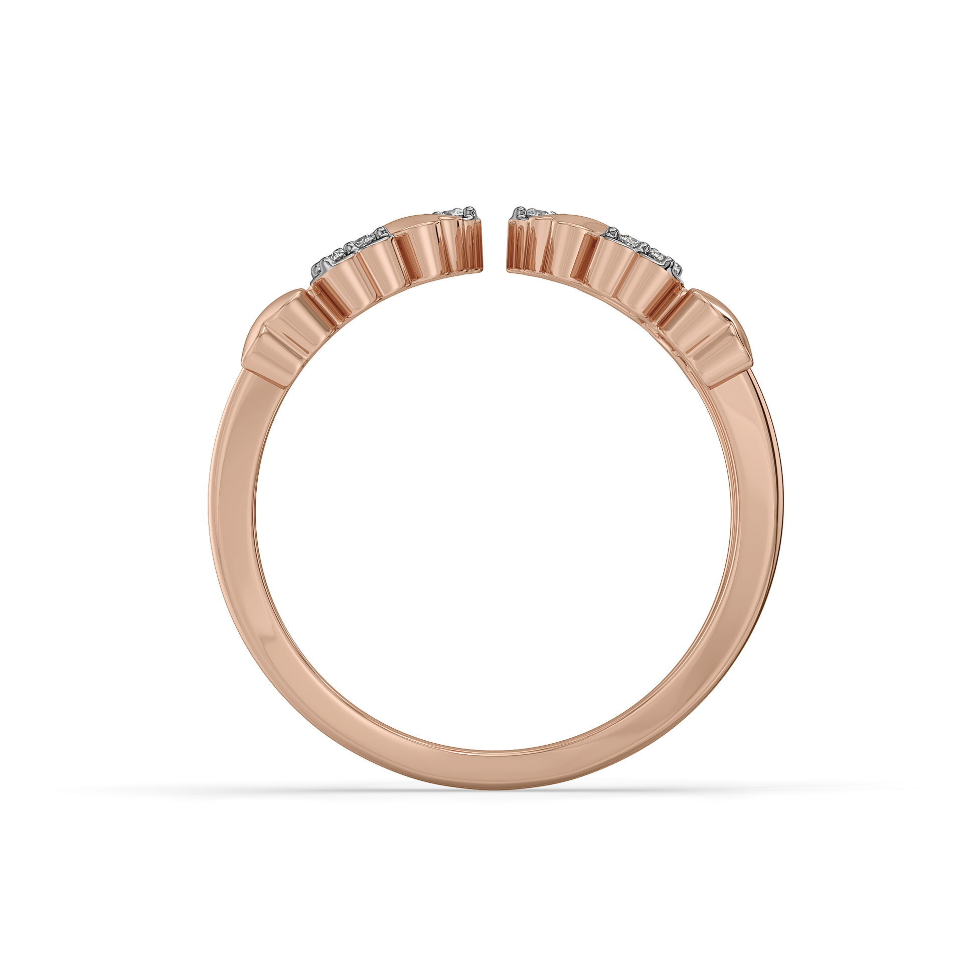 Heart's Aflutter - Lab Diamond Open Top Ring