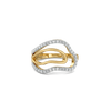 Lukson Abstract Curves 18kt Gold Vermeil Lab Grown Diamond Cocktail Ring