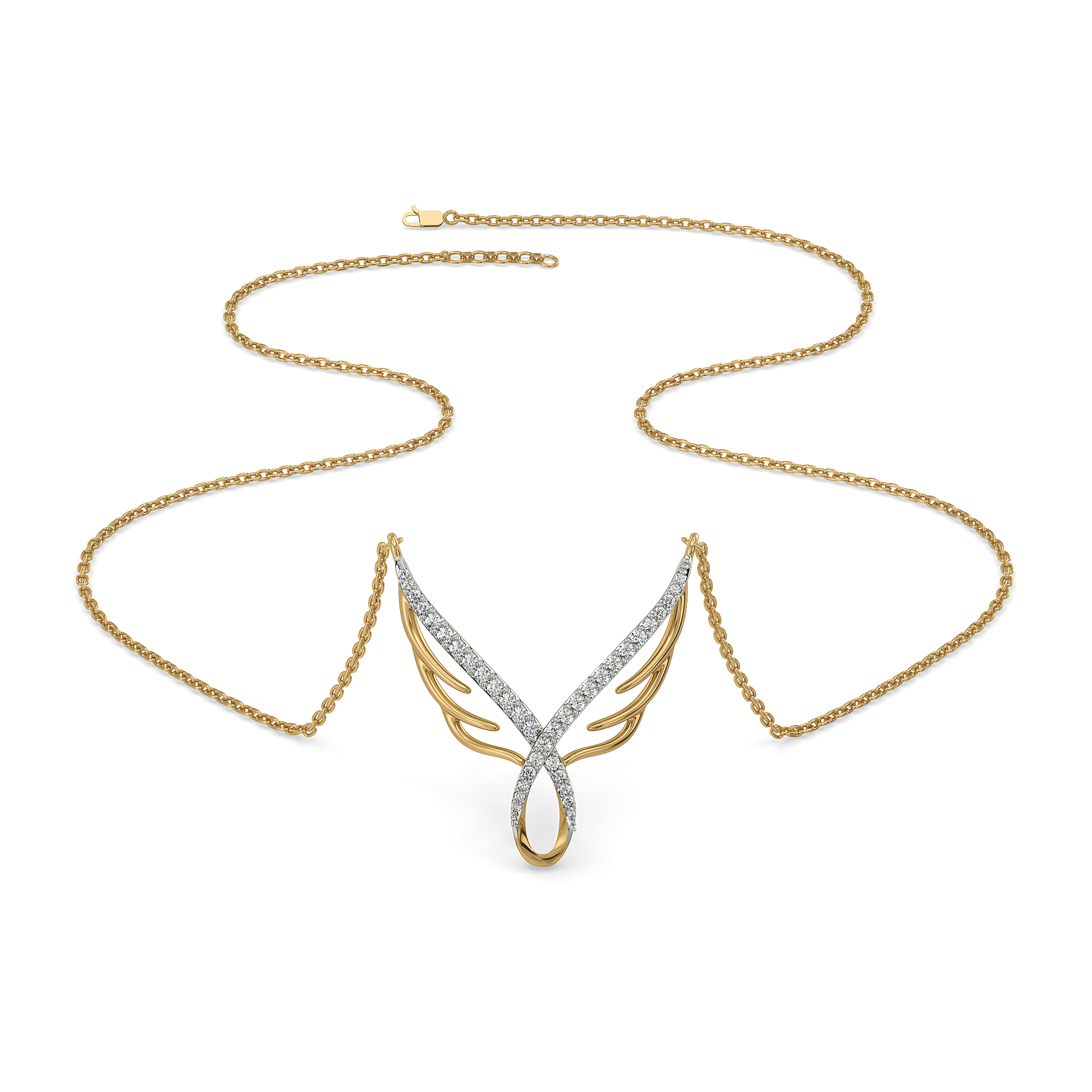 Angel's Embrace - 18kt Gold Vermeil Lab Grown Diamond Necklace