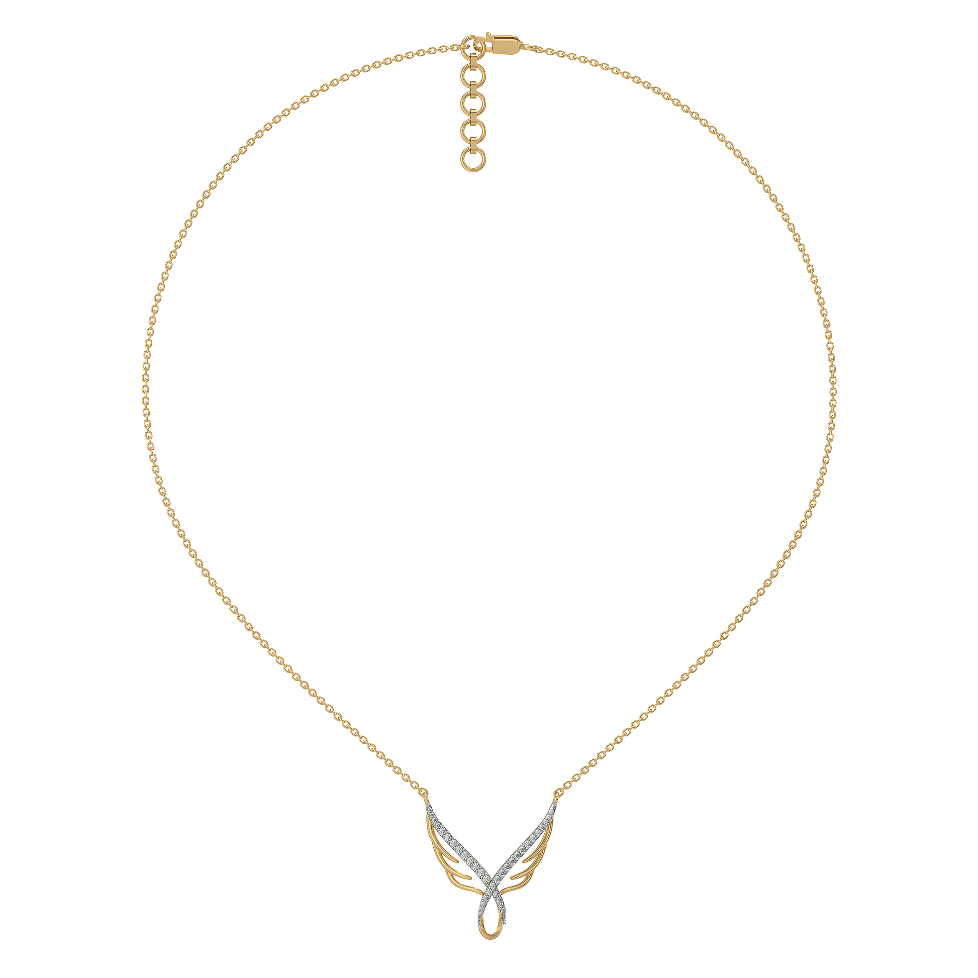 Angel's Embrace - 18kt Gold Vermeil Lab Grown Diamond Necklace