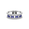 Blue Sapphire Soiree Fashion 925 Sterling Silver Lab Grown Diamond Ring - Lukson