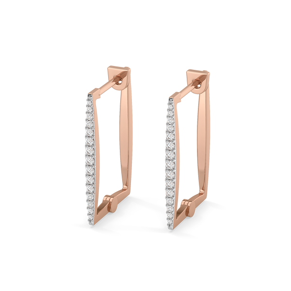 Lukson lab grown diamond earrings front
