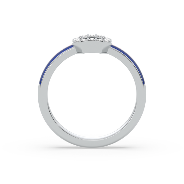 Chrome Fusion Fashion 925 Sterling Silver Lab Grown Diamond Ring - Lukson