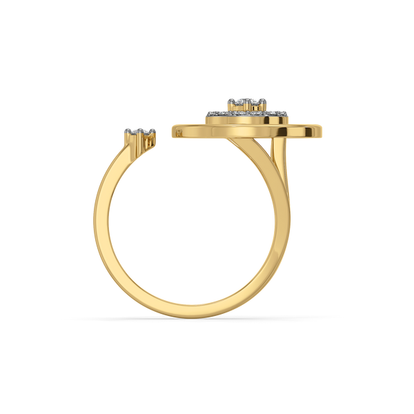 Lukson Circle of Dazzle 18K Gold Lab Grown Diamond Cocktail Ring