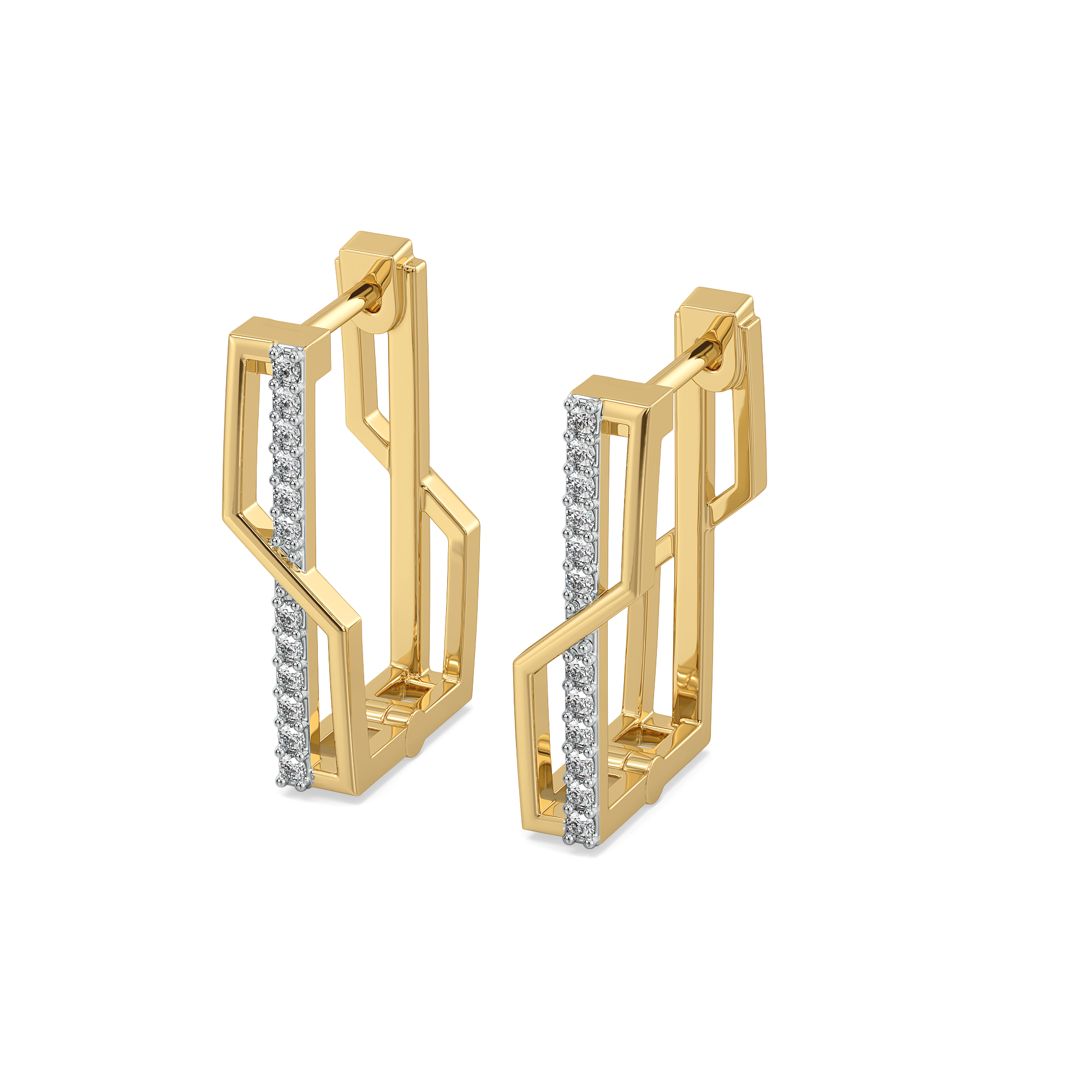 Classic Snug Huggies - Lab Diamond Earrings