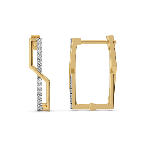 Lukson lab diamond gold huggies