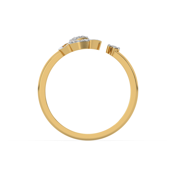 Lukson Clover S-Open 18K Gold Lab Grown Diamond Open Top Ring in India