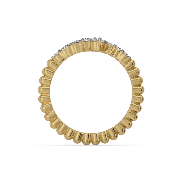 Lukson Dare to Sparkle 18k Gold Lab Grown Diamond Open Top Ring in hand