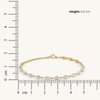 Draped Elegance Pure Gold Lab Diamond Tennis Bracelet