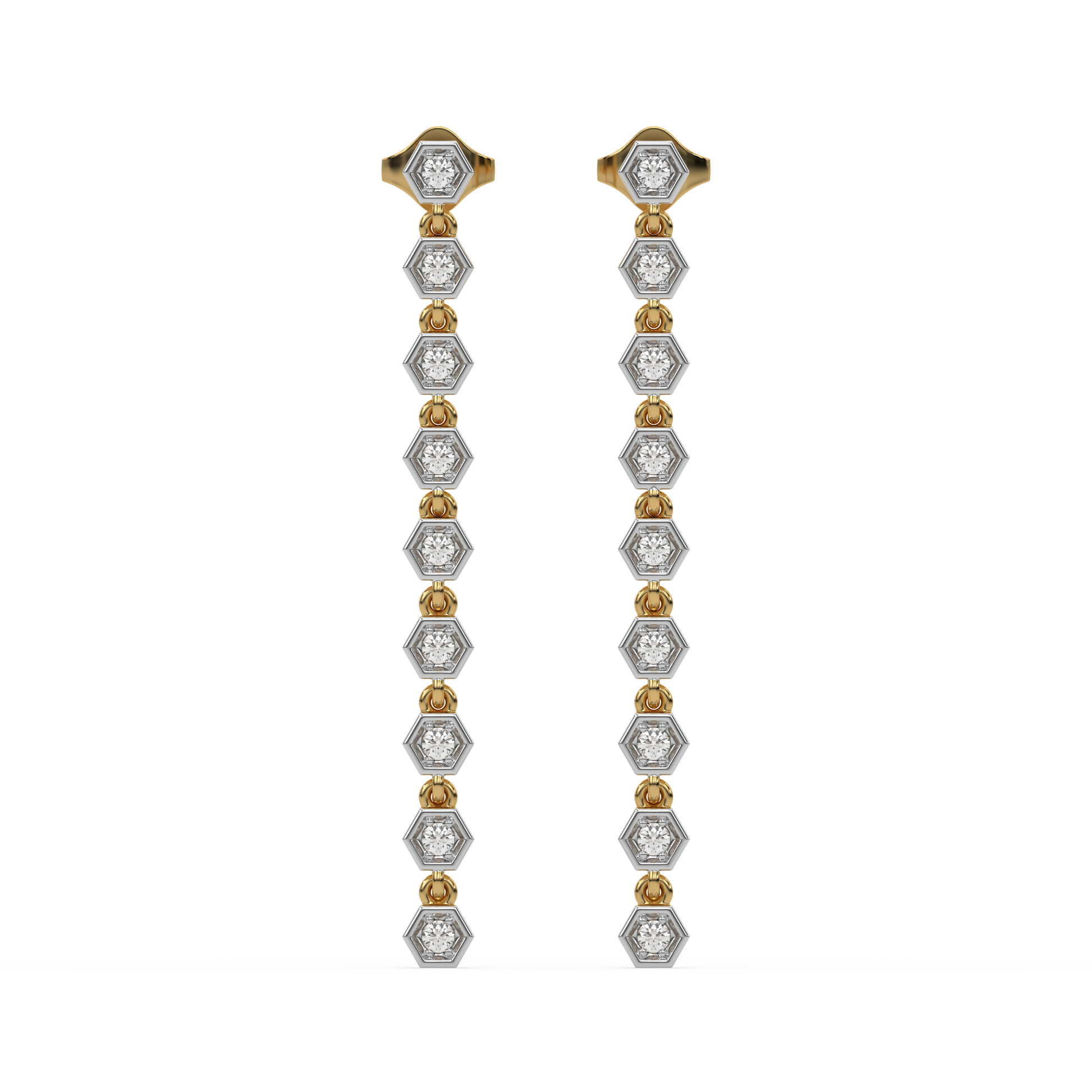 Lustrous Bezel - Lab Diamond Drop Earrings