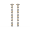 Lustrous Bezel 18k Gold Lab Grown Diamond Drop Earrings - Lukson