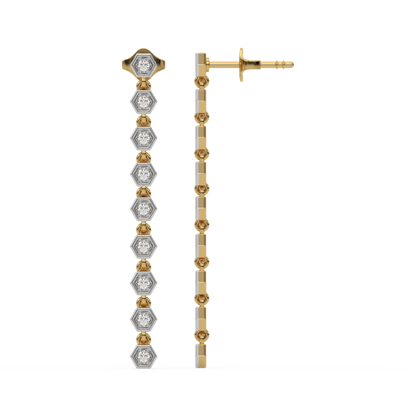Lukson Lustrous Bezel Lab Grown Diamond Drop Earrings Online