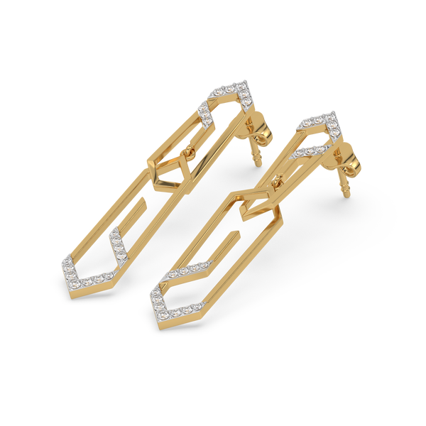 Lukson rhythm lab grown diamond drop earrings