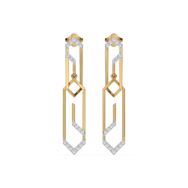 Groove Rhythm Lab Grown Diamond Drop Earrings