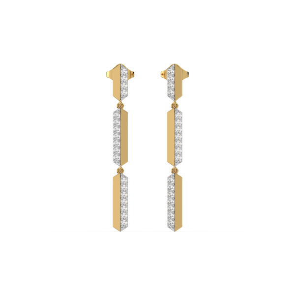 Power Play Drops Lab Grown Diamond Earrings - Lukson