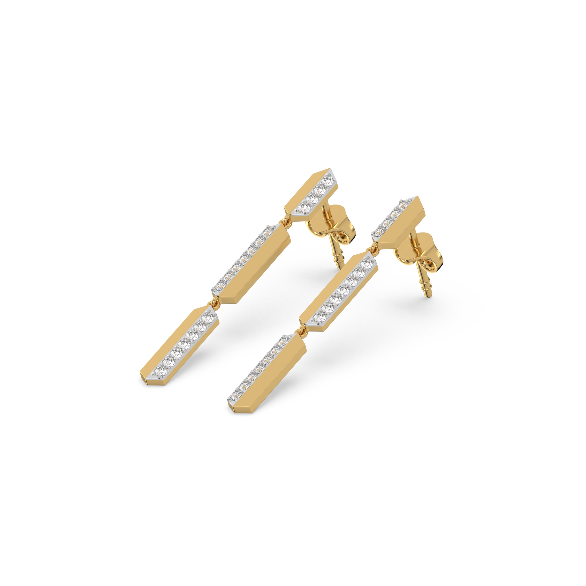 Power Play Drops - Lab Diamond Earrings