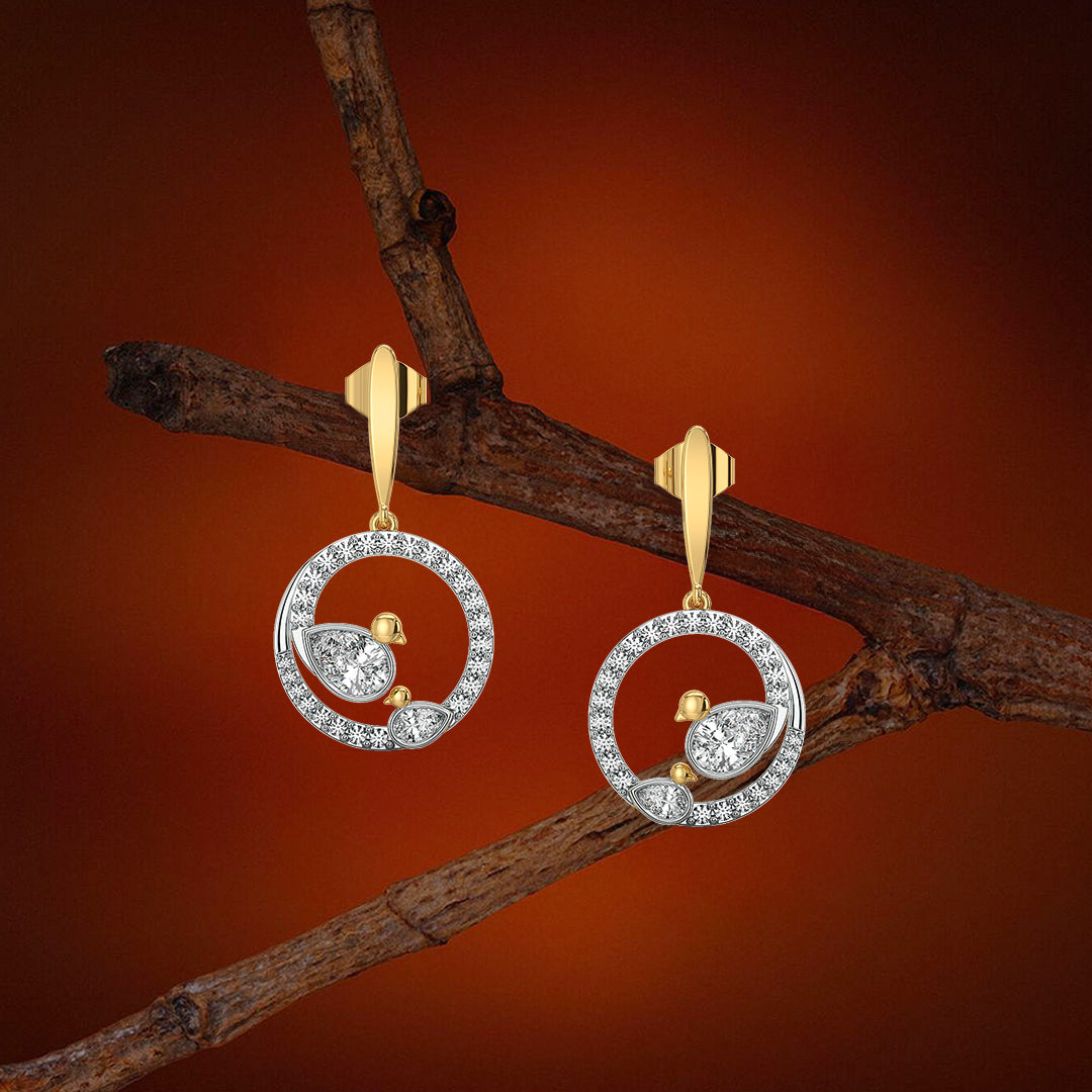 Nestled Bonds - Lab Diamond Drop Earrings