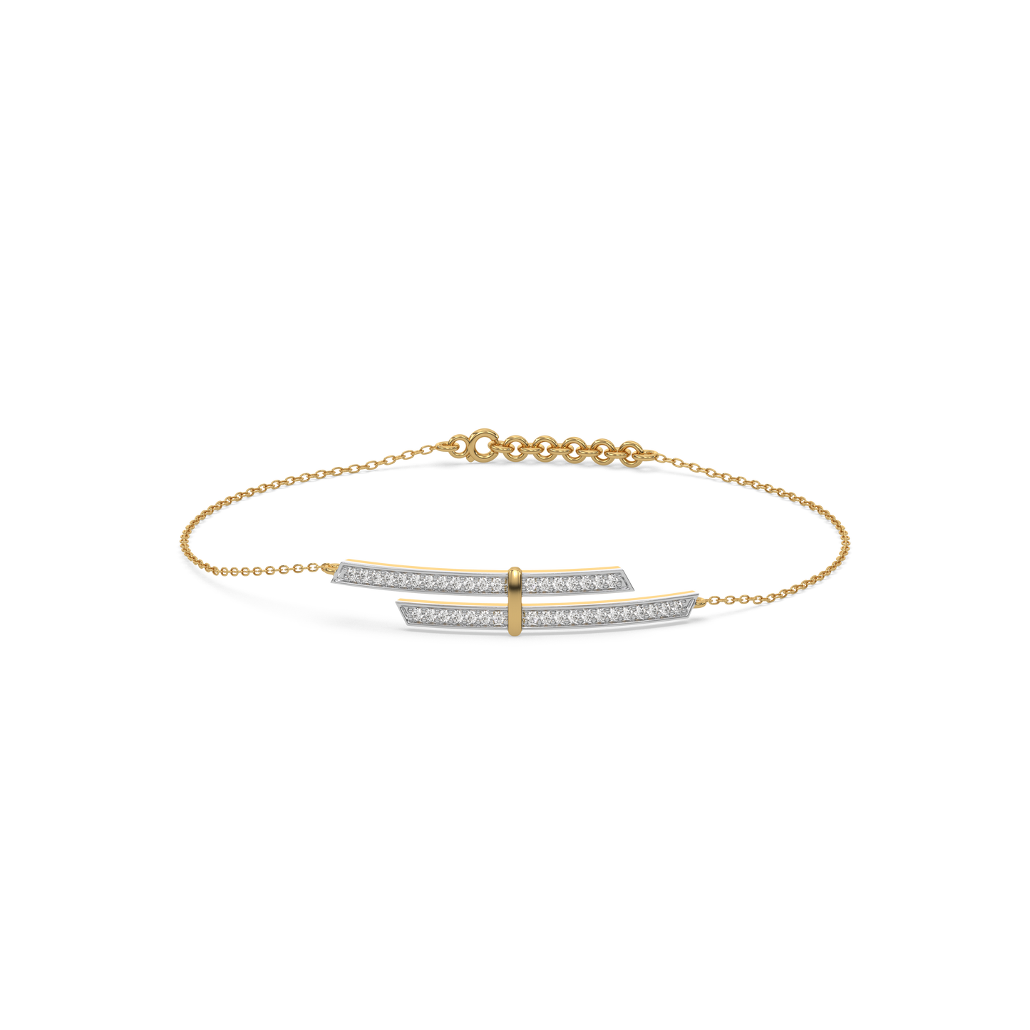 Edge of Elegance - 18kt Gold Vermeil Lab Grown Diamond Bracelet