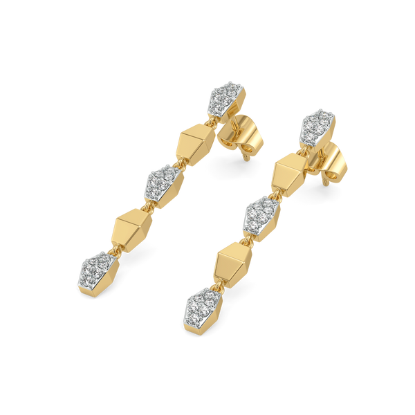 Glam - Lab Diamond Drop Earrings | Lukson