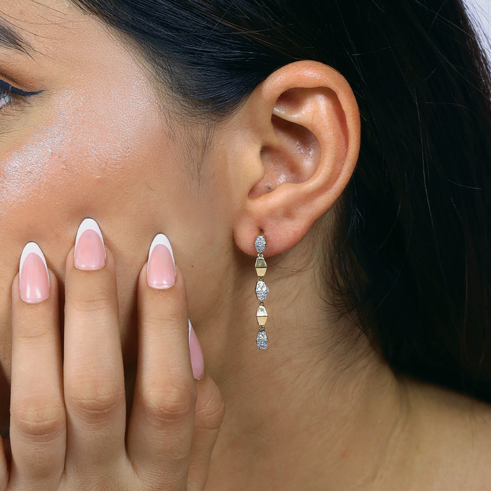 Edge of Glam - 18kt Gold Vermeil Lab Grown Diamond Drop Earrings