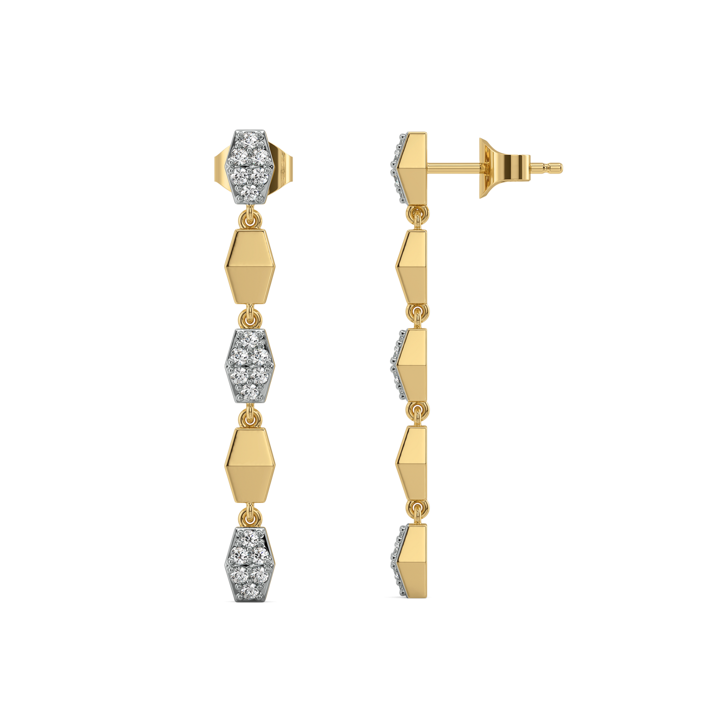 Edge of Glam - 18kt Gold Vermeil Lab Grown Diamond Drop Earrings