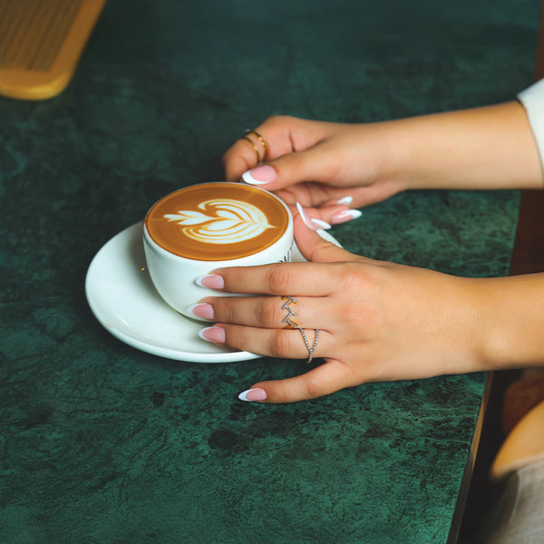 Lukson Women's Edgy Dazzle Lab Grown Diamond Cocktail Ring