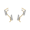 Enchanted Butterfly Lab Diamond Cuff Earrings - Lukson